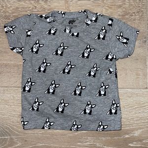Monica + Andy Short Sleeve Crew Neck Tee 6-9 Months French Bulldog